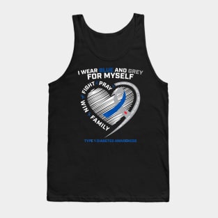 1D Son Daughter Diabetic Juvenile Ype 1 Diabetes Awareness Tank Top